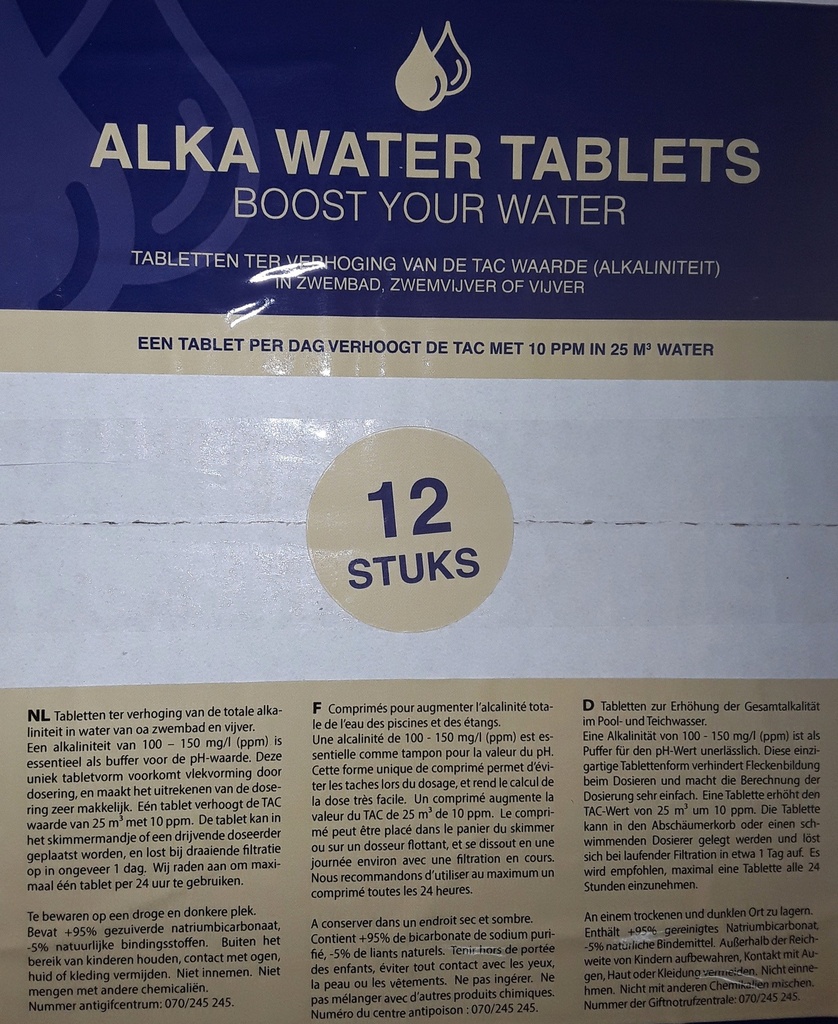 Alkawatertablet 12 stuks