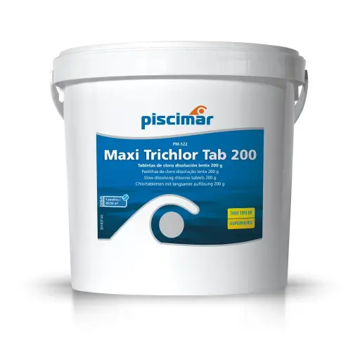 [Piscimar chlore lent tab 200 5kg Aquanet chlore lent 200] Chloortabletten CL200 5kg